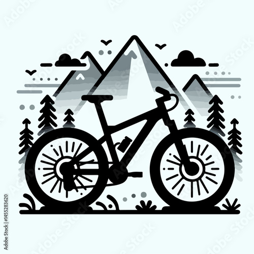 mountain bike vector illustration