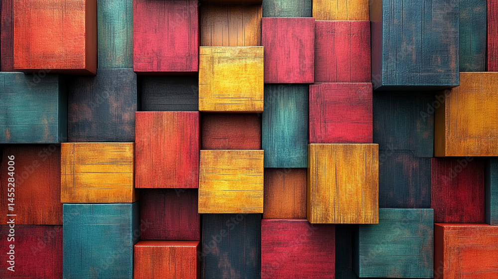 Colorful wooden 3D blocks arranged in a modern, slick seamless pattern. The vibrant squares symbolize creativity, structure, design harmony, and playful innovation in a contemporary space.
Colorful wooden 3D blocks arranged in a modern, slick seamless pattern. The vibrant squares symbolize creativity, structure, design harmony, and playful innovation in a contemporary space.