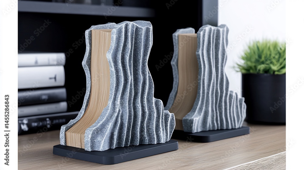 Fototapeta premium Abstract rock bookends. Modern decorative