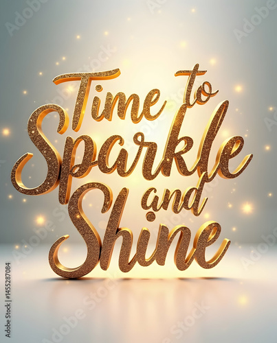 Time to sparkle and shine Typography