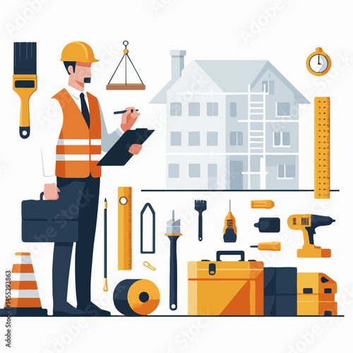 builder vector illustration