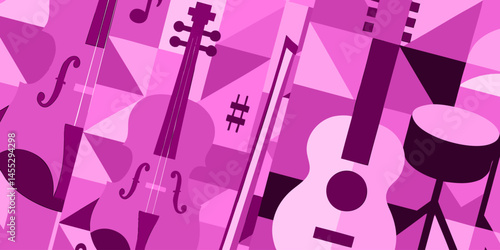 Vector Background of colorful with music theme, Cards, Posters, Flyers, Discs. Editable Background with Clipping Mask. Vector.