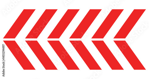 Red chevron arrows icon isolated on white background.