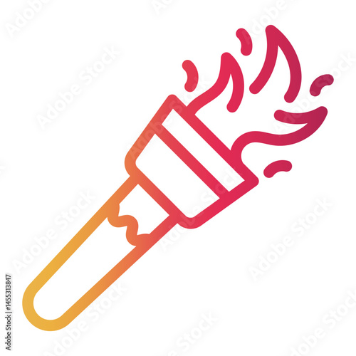 torch Line Gradient Icon