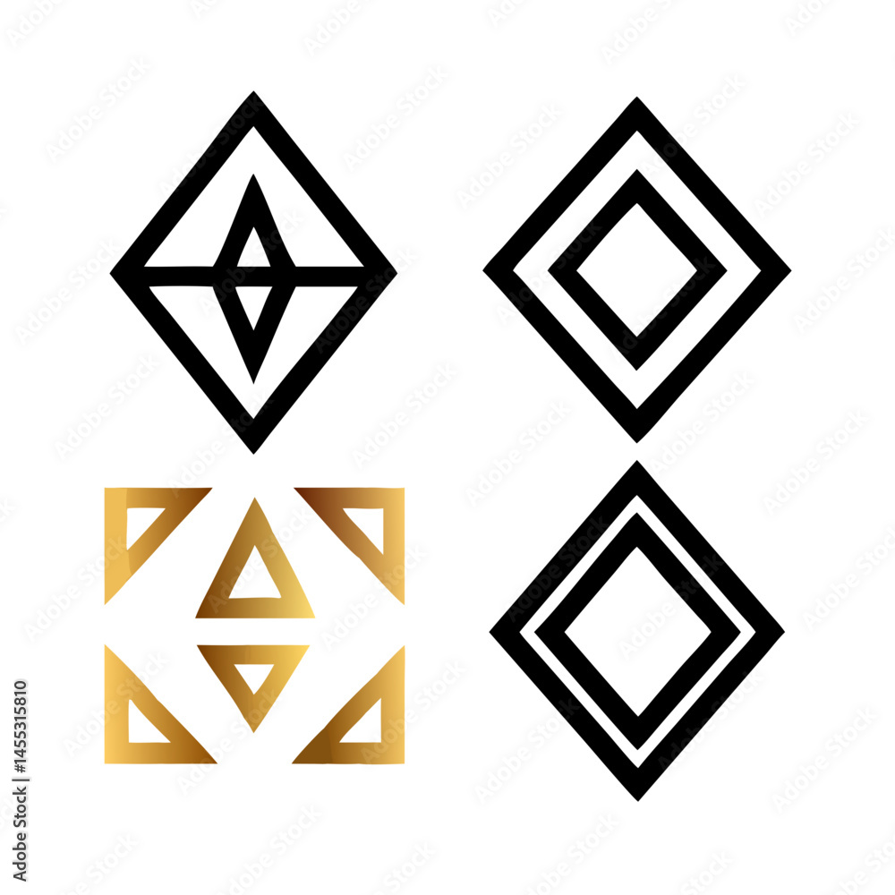 Golden Triangular Pattern Modern Abstract Geometric Design On Black Background Illustration Golden Triangular Pattern Modern Abstract Geometric Design On Black Background Illustration