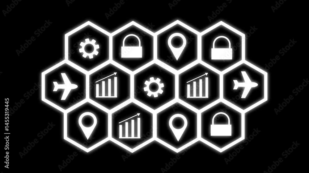 Project management concept animation on technology background. Quality business service. Project management concept animation on technology background. Quality business service.
