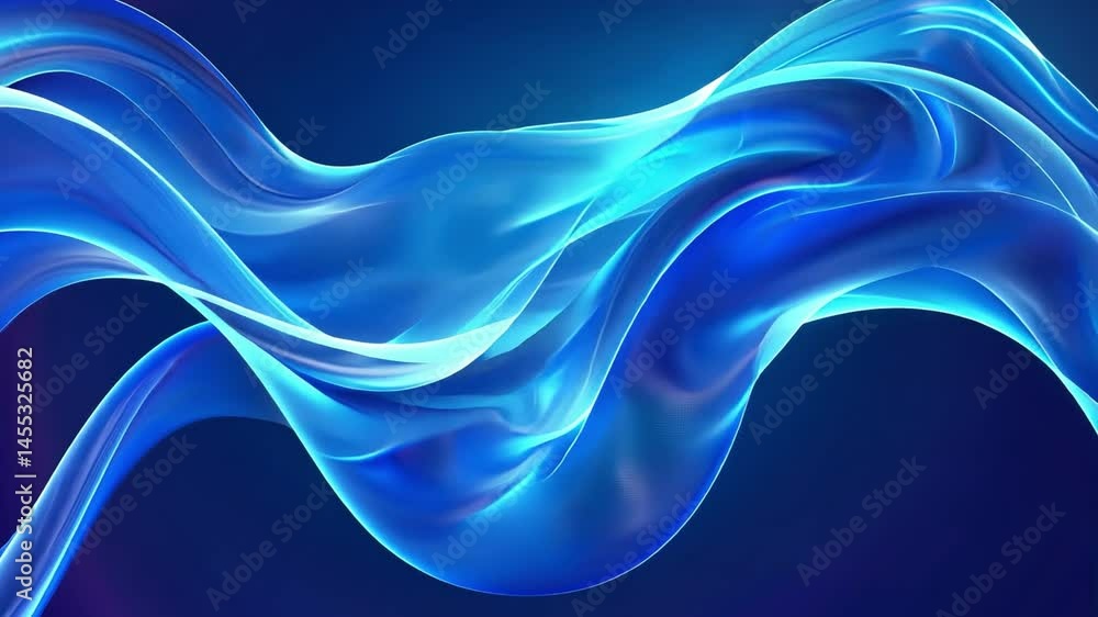 Smooth and Fluid Abstract Design Vibrant Blue Waves in Motion with Light and Color Background for Tranquility and Depth Smooth and Fluid Abstract Design Vibrant Blue Waves in Motion with Light and Color Background for Tranquility and Depth