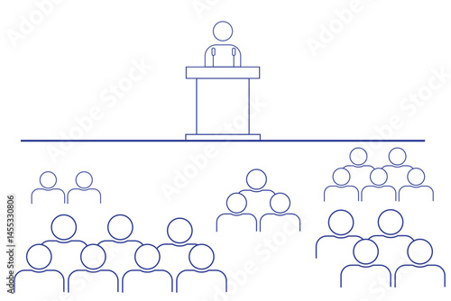 Conference Business Meeting Icons. Variety Design. Vector Illustration.