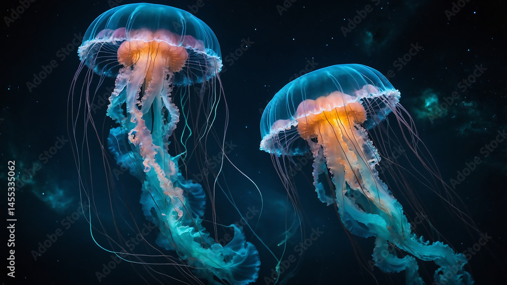 Fototapeta premium Jelly fish in the water