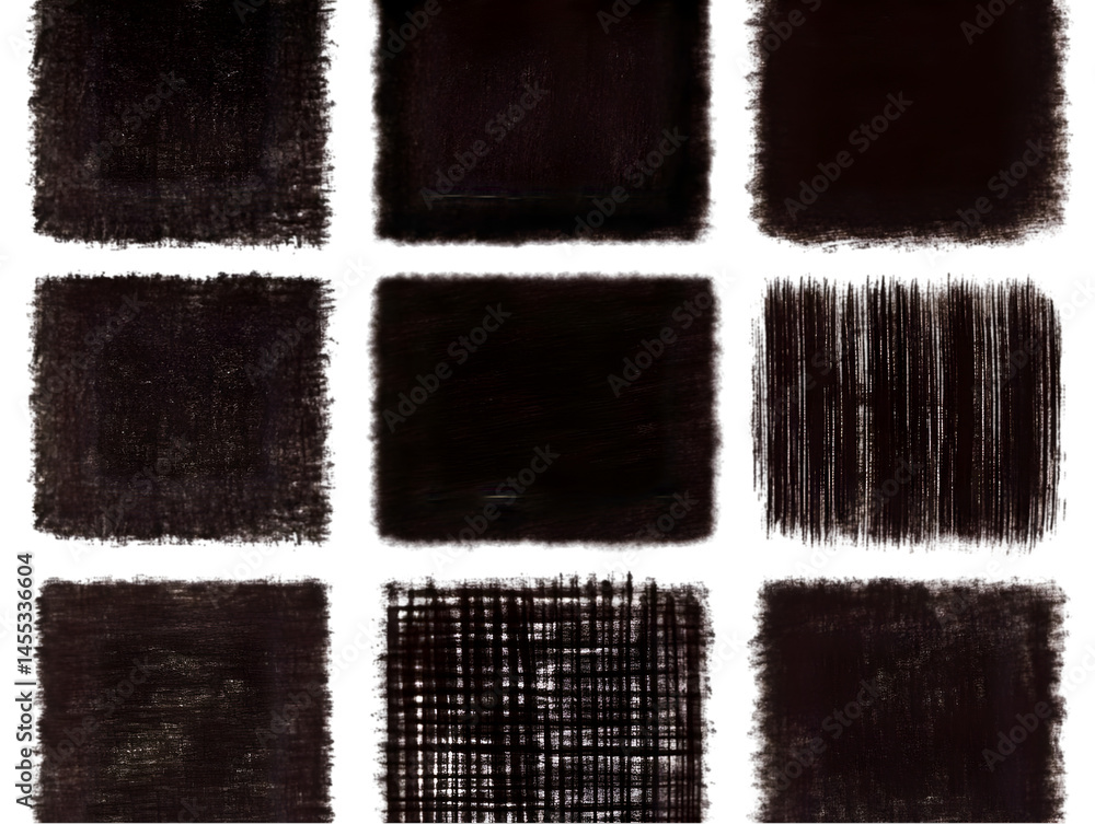 Fototapeta premium Abstract Dark Grungy Texture Grid Pattern Isolated Transparent Background