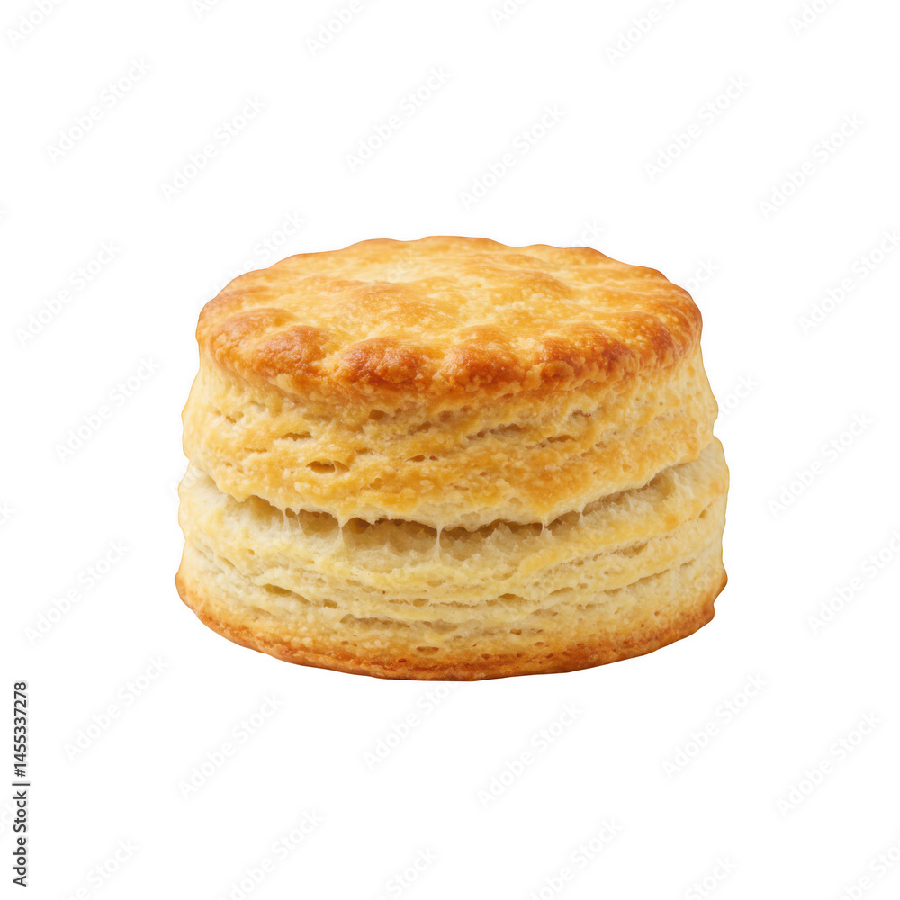 Close up of a single baked biscuit on a black background isolated shot on transparent background Close up of a single baked biscuit on a black background isolated shot on transparent background