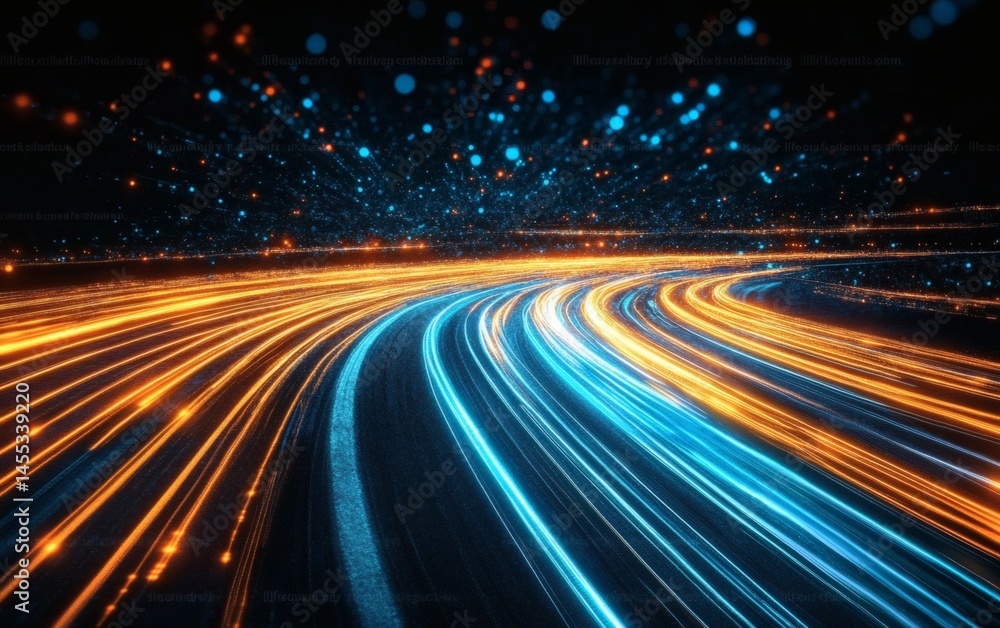 Neon high speed light trails on futuristic road symbolizing data highways, AI technology, and digital innovation
Neon high speed light trails on futuristic road symbolizing data highways, AI technology, and digital innovation