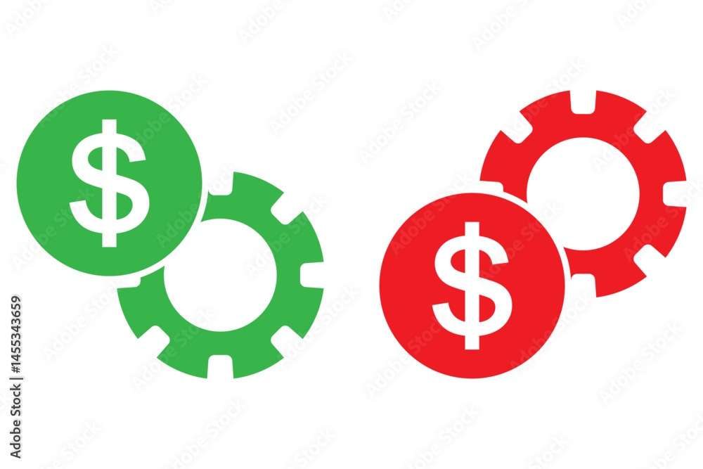 Cost Reduction Icon, Manufacturing cost reduction vector icon set eps 10 Cost Reduction Icon, Manufacturing cost reduction vector icon set eps 10