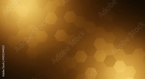 Abstract Golden Hexagon Mosaic Background: A Luxurious Design