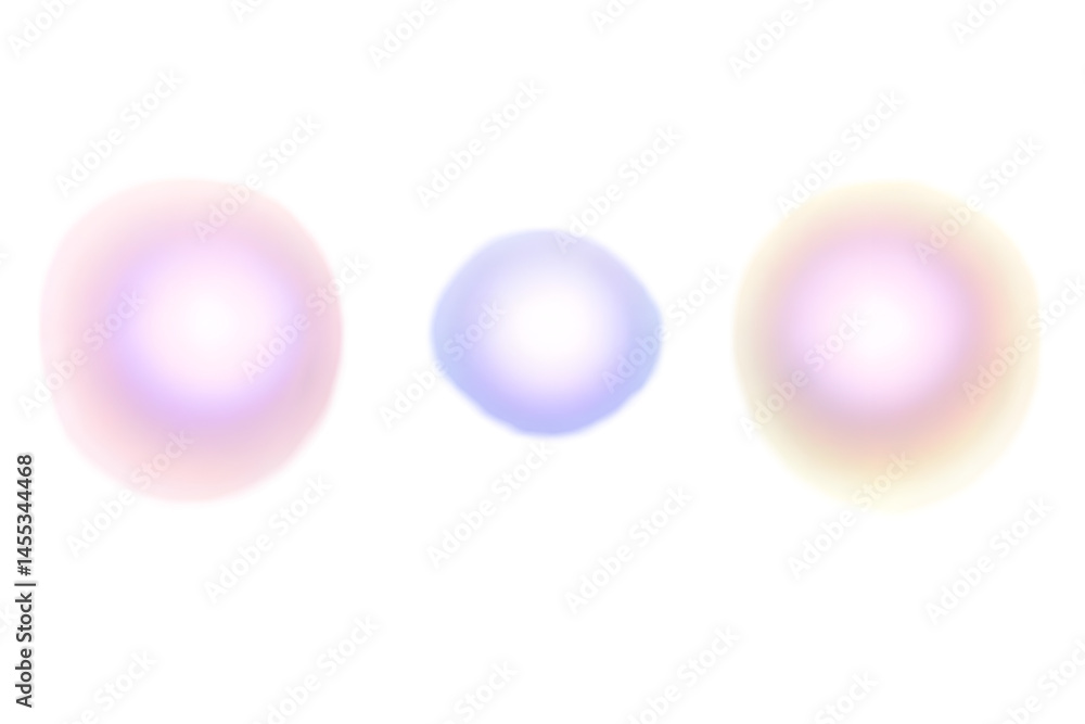 Obraz premium Abstract Glowing Light Shapes on Transparent Background Illustration