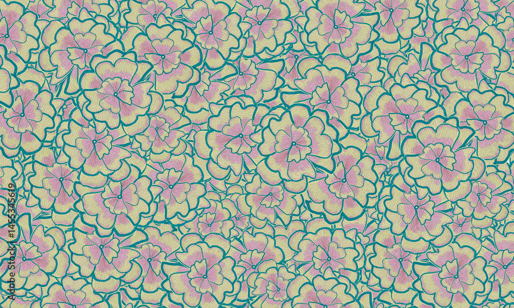 Fototapeta premium colorful tropical flowers spring nature pattern background