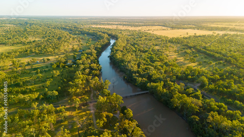 Sunset over the river