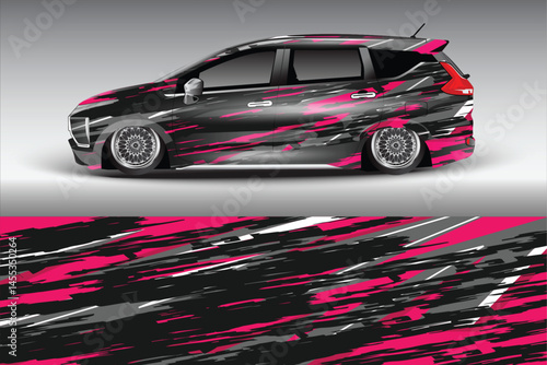 Sleek modified car with vibrant design on display (1)