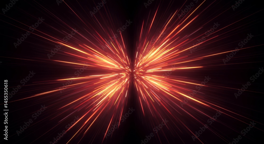 Abstract Fiery Burst: A Digital Exploration of Light and Energy Abstract Fiery Burst: A Digital Exploration of Light and Energy