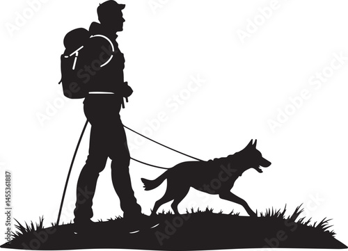 Hiking with Dogs: Silhouette Art