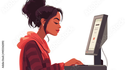 vector woman with 