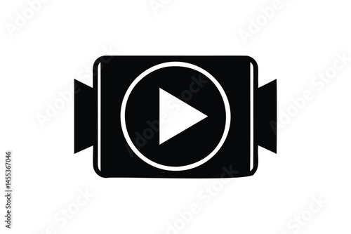 Play video icon silhouette