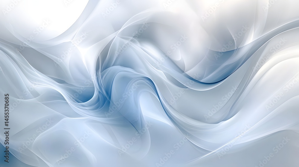 Fototapeta premium A blue and white background with a wavy line. The background is very light and the line is very dark