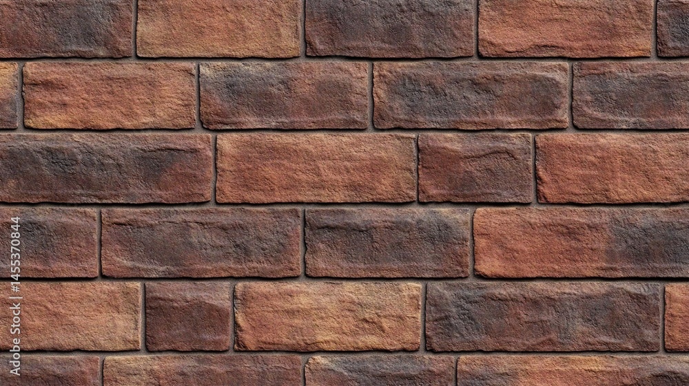 Vibrant red brick wall with seamless horizontal weathered texture pattern, high-resolution aged construction material surface for architectural visualization, Vibrant red brick wall with seamless horizontal weathered texture pattern, high-resolution aged construction material surface for architectural visualization,