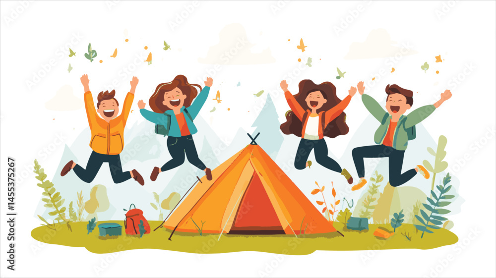 Obraz premium camping in the tent