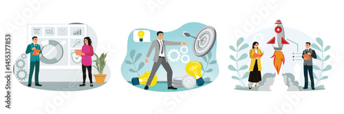 Agency entrepreneurs discuss brand promotion to achieve marketing targets.