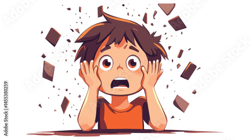 angry man screaming in the mirror