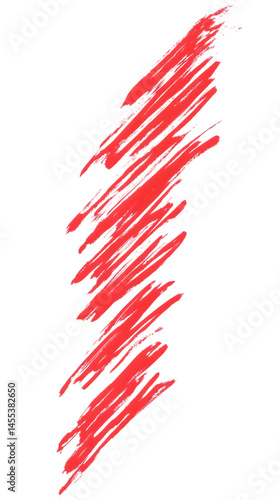 Abstract Red Scribble Stroke Illustration Isolated on Black Background