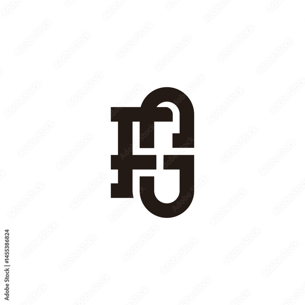 letter fg simple linked geometric line logo vector letter fg simple linked geometric line logo vector