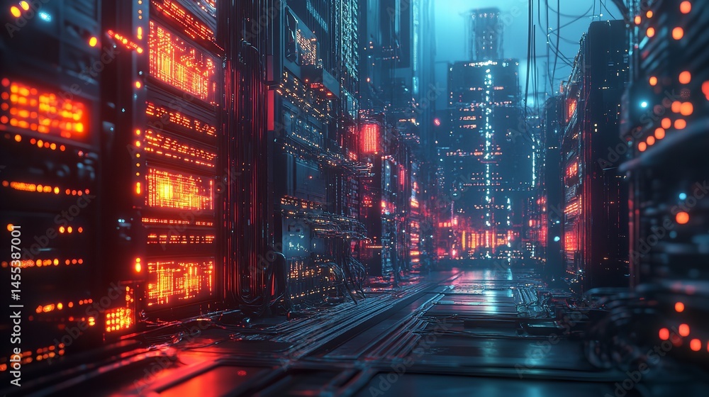 Networking background on. Modern technology illustration

