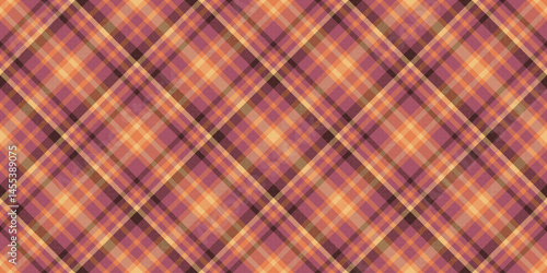 Elegant diagonal plaid pattern in warm earth tones. Perfect for textile design, website backgrounds, or autumnal themed projects.  The repeating texture evokes feelings of warmth and comfort.