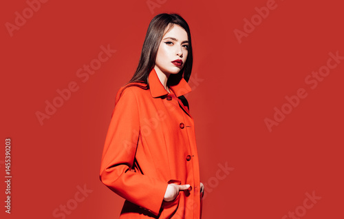Obraz na płótnie Sensual woman face. Tenderness girl portrait. Beautiful sensual female face. Woman looking with sensual . Gorgeous sensual charming lady. Fashion portrait. Natural cosmetics for young woman. w salonie