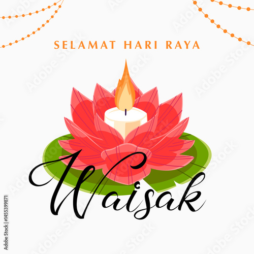 Design Poster Happy Waisak Day 2025  template design element vector square