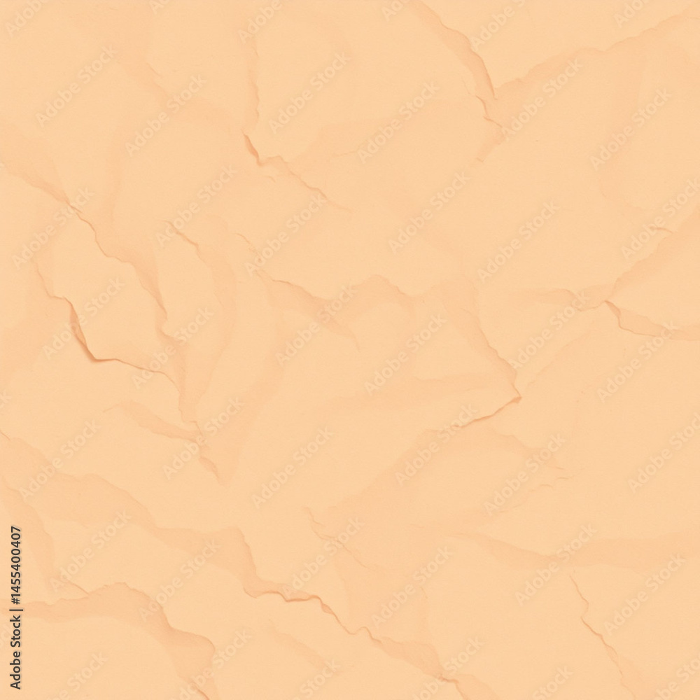 Obraz premium Crumpled Peach and Cream Paper Texture Overlay in Sepia Tone