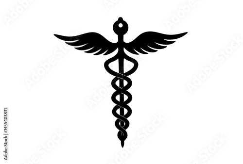 caduceus medicine science disease  silhouette vector