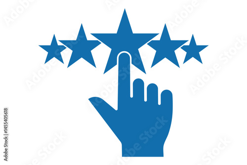 5 Star Customer Reviews Icon Vector, 5 star customer reviews icon, five star rating icon, customer symbol, rating badge vector eps 10
