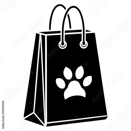 a white pet store bag silhouette vector
