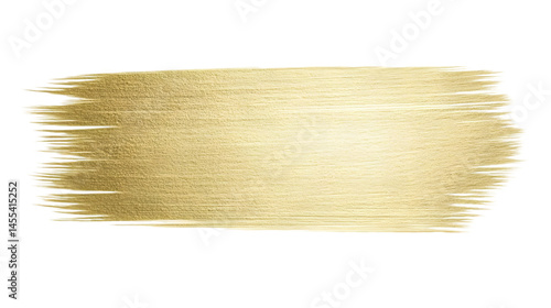 Gold Brushstroke Texture Abstract Illustration On Transparent Background