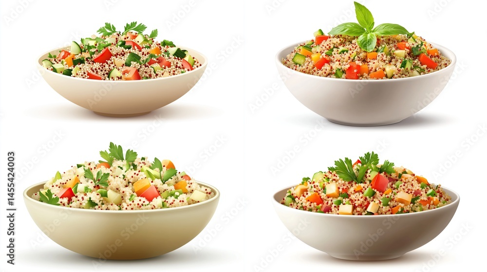 Quinoa salad in bowls Quinoa salad in bowls