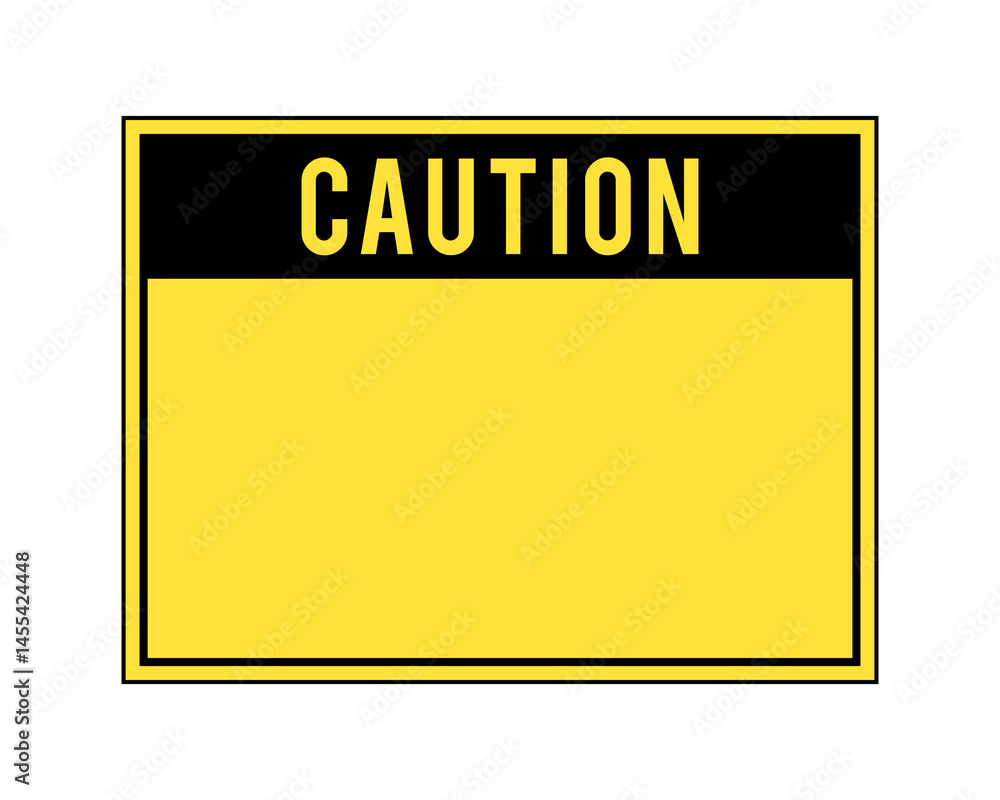 Fototapeta premium Vector Blank Caution Label Illustration
