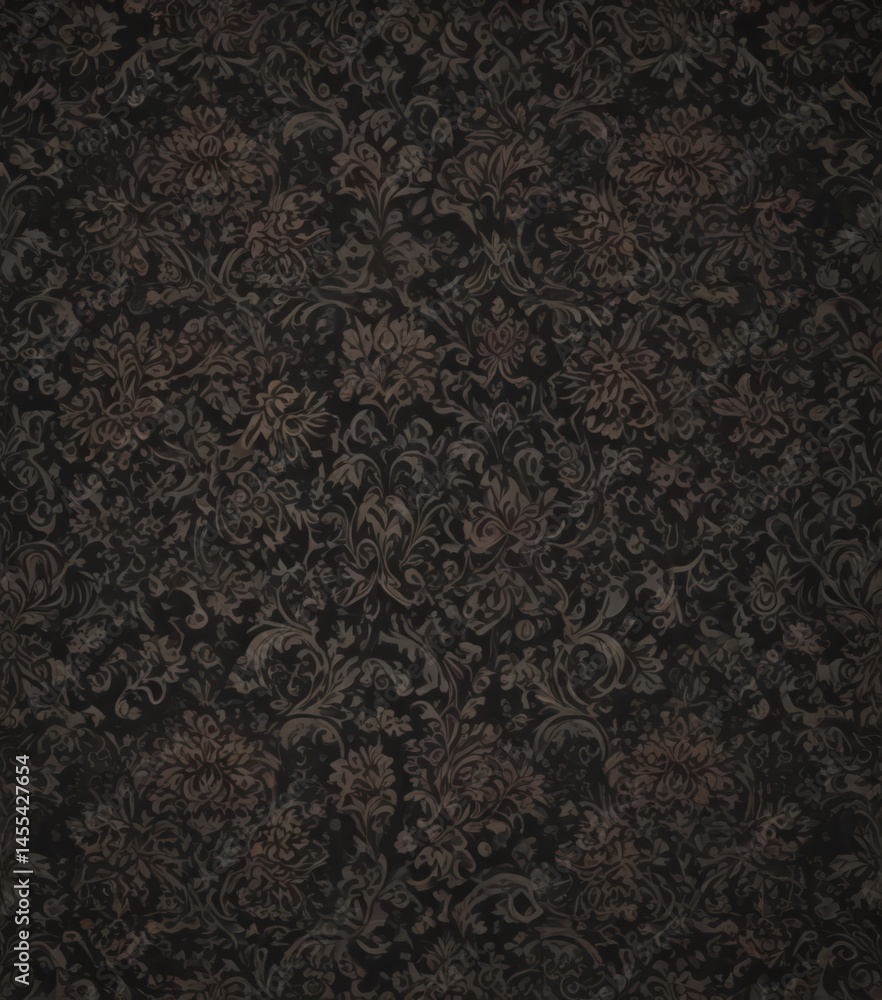 Intricate damask floral pattern, dark gothic hues , intricate, dark, dark floral Intricate damask floral pattern, dark gothic hues , intricate, dark, dark floral