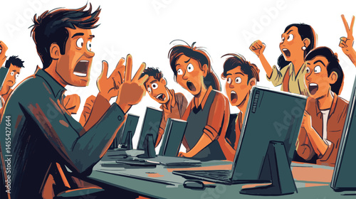 business team working together