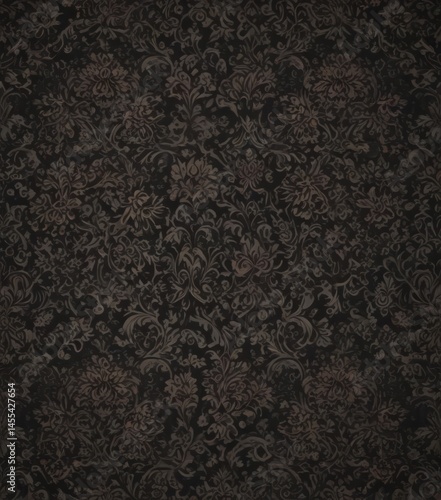 Intricate damask floral pattern, dark gothic hues ,  intricate,  dark,  dark floral