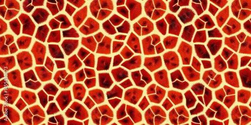 Seamless pattern of realistic giraffe fur patches, featuring ample empty space, giraffe, pattern