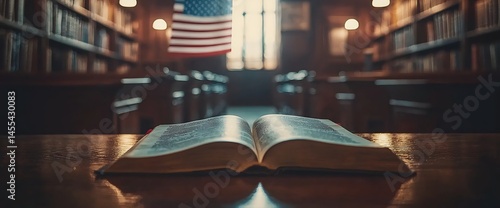 Open Book in Library