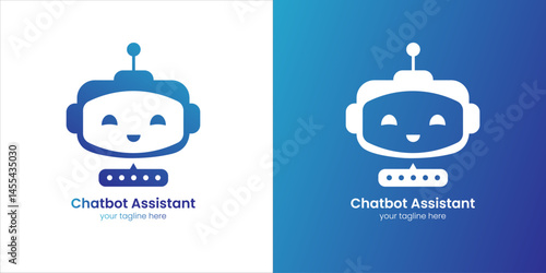 Artificial Intelligence Chatbot Robot Assistant Logo